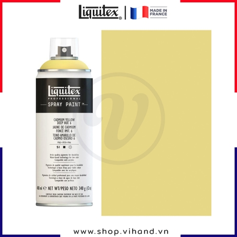 Bình sơn xịt cao cấp Liquitex Professional Spray Paint 6163 Cadmium Yellow Deep Hue 6 - 400ml