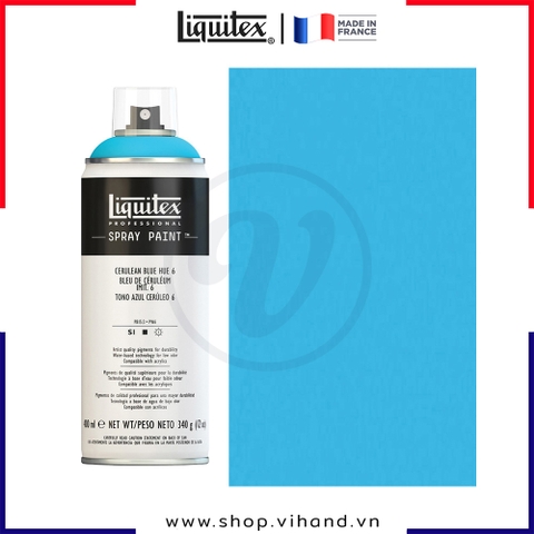 Bình sơn xịt cao cấp Liquitex Professional Spray Paint 6470 Cerulean Blue Hue 6 - 400ml