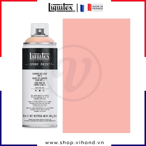 Bình sơn xịt cao cấp Liquitex Professional Spray Paint 6510 Cadmium Red Light Hue 6 - 400ml