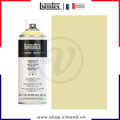 Bình sơn xịt cao cấp Liquitex Professional Spray Paint 6830 Cadmium Yellow Medium Hue 6 - 400ml