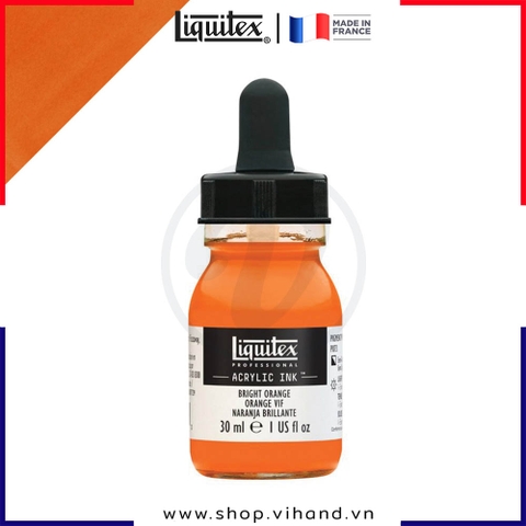 Mực acrylic cao cấp Liquitex Professional Acrylic Ink 720 Bright Orange - 30ml (1Oz)