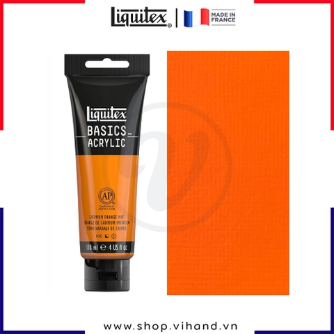 Màu vẽ đa chất liệu Liquitex Basics Acrylic Cadmium Orange Hue #720 – 118ml (4Oz)