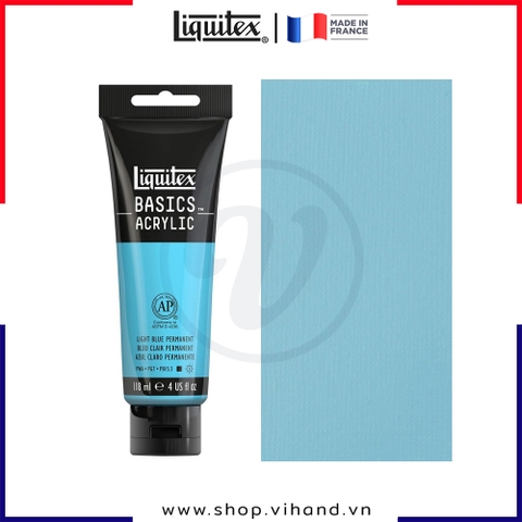 Màu vẽ đa chất liệu Liquitex Basics Acrylic Light Blue Permanent #770 – 118ml (4Oz)