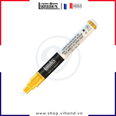 Bút vẽ sơn acrylic cao cấp Liquitex Professional Paint Marker 830 Cadmium Yellow Medium Hue - Ngòi 2mm