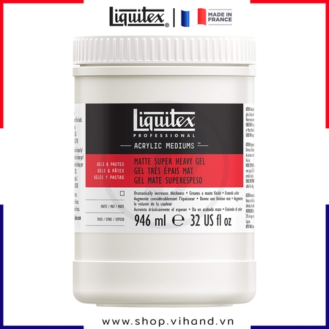 Dung môi dạng gel siêu đặc, giảm độ bóng màu acrylic Liquitex Professional Matte Super Heavy Gel - 946ml (32Oz)