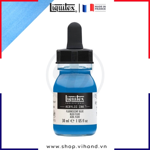 Mực acrylic cao cấp Liquitex Professional Acrylic Ink 984 Fluorescent Blue - 30ml (1Oz)
