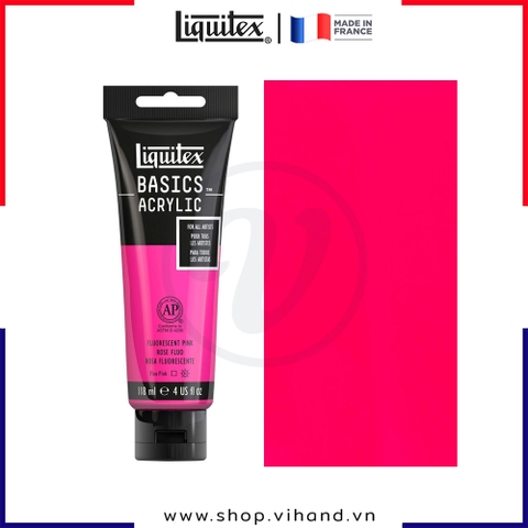 Màu vẽ đa chất liệu Liquitex Basics Acrylic Fluorescent Pink #987 – 118ml (4Oz)