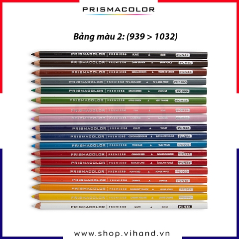 [BẢNG 2: PC939 > PC1032] - Bút chì màu Prismacolor Premier Soft Core Pencils (Cây lẻ)