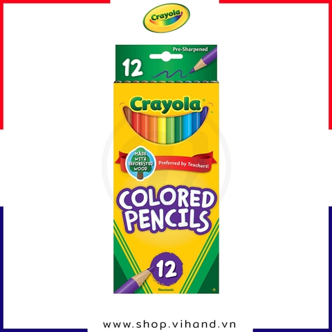 Bộ bút chì màu cho bé tập vẽ tranh Crayola Colored Pencils - 12 Màu