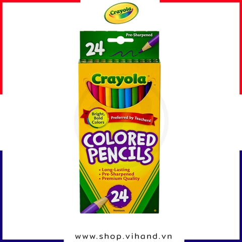 Bộ bút chì màu cho bé tập vẽ tranh Crayola Colored Pencils - 24 Màu