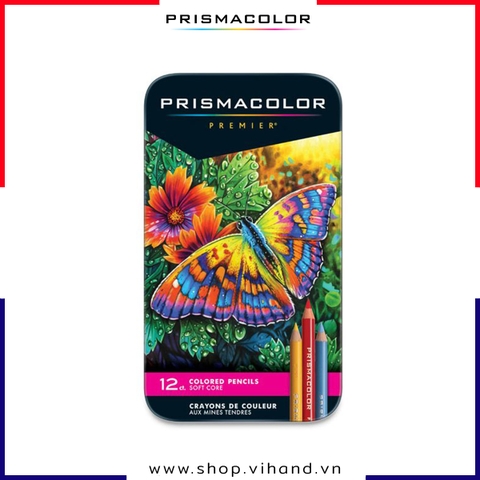 Bộ bút chì màu hạng họa sĩ Prismacolor Premier Soft Core - 12 màu (Hộp thiếc)