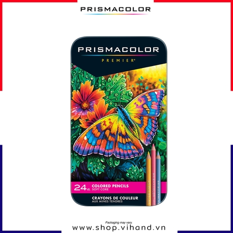 Bộ bút chì màu hạng họa sĩ Prismacolor Premier Soft Core - 24 màu (Hộp thiếc)