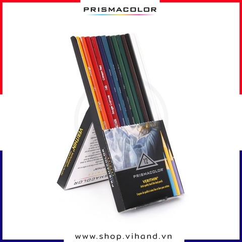 Bộ bút chì màu vẽ viền Prismacolor Premier Verithin - 12 màu (Hộp giấy)