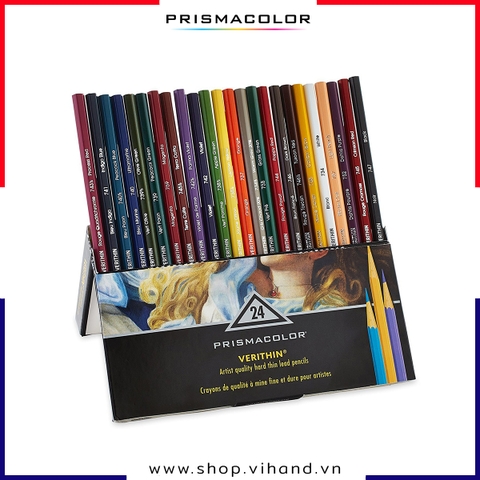 Bộ bút chì màu vẽ viền Prismacolor Premier Verithin - 24 màu (Hộp giấy)
