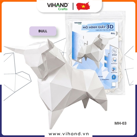 Bộ kit DIY Mô hình giấy 3D Bull tự láp ráp (MH-03)