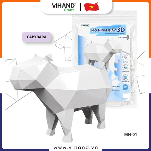 Bộ kit DIY Mô hình giấy 3D Capybara tự láp ráp (MH-01)