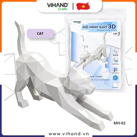 Bộ kit DIY Mô hình giấy 3D Cat tự láp ráp (MH-02)