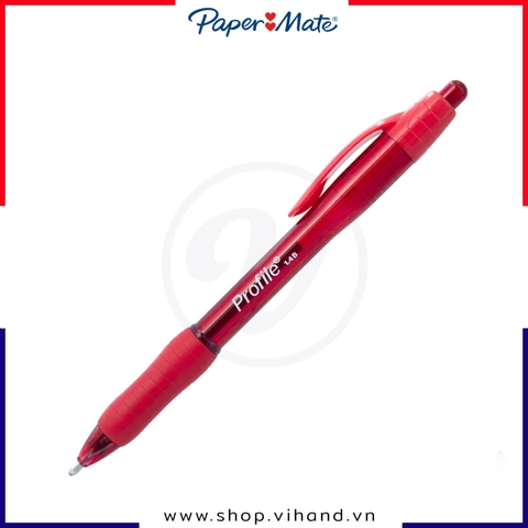 Bút bi bấm ngòi lớn Paper Mate Profile RT 1.4mm – Màu đỏ (Red)