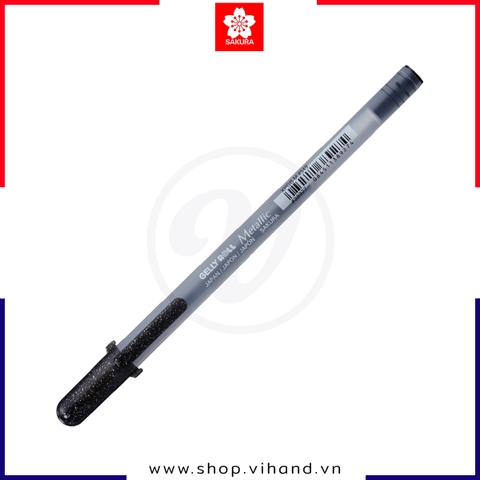 Bút Gel ánh kim Sakura Metallic 0.4mm XPGB-M#549 - Đen (Black)