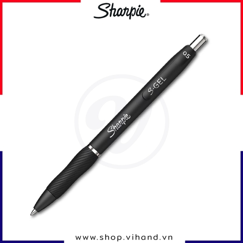 Bút bi gel đầu bấm cao cấp Sharpie S-Gel Fine Point 0.5mm - Black (Màu đen)