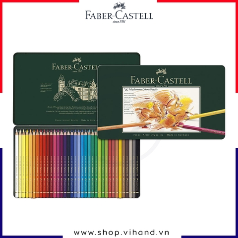 Bộ bút chì màu cao cấp Faber-Castell Polychromos - 36 Màu (Hộp thiếc)
