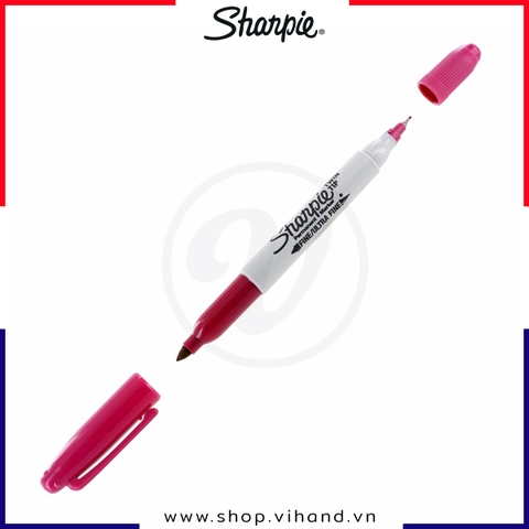 Bút lông dầu 2 ngòi (Fine/Ultra) Sharpie Twin Tip - Màu Tím mọng (Berry)