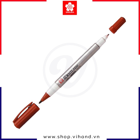 Bút lông đánh dấu 2 đầu Sakura Identi Pen XYK-T#12 – Màu Nâu (Brown)