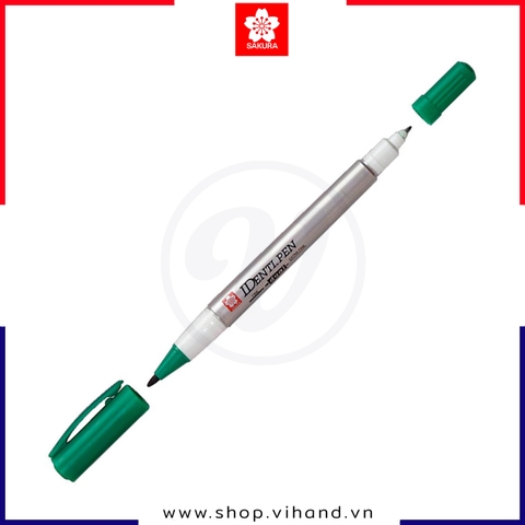 Bút lông đánh dấu 2 đầu Sakura Identi Pen XYK-T#29 – Màu Xanh lá (Green)