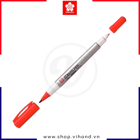 Bút lông đánh dấu 2 đầu Sakura Identi Pen XYK-T#19 – Màu Đỏ (Red)