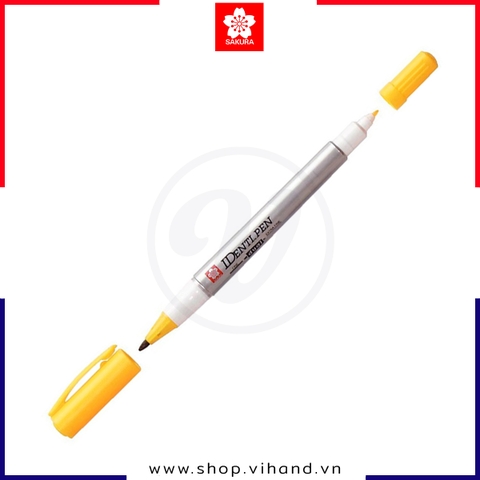 Bút lông đánh dấu 2 đầu Sakura Identi Pen XYK-T#3 – Màu Vàng (Yellow)