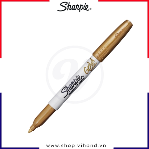 Bút lông dầu mực ánh kim Sharpie Metallic - Gold (Màu nhũ vàng)