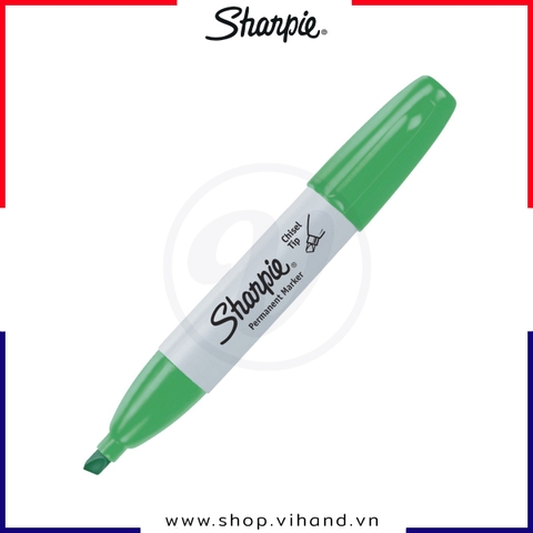 Bút lông dầu vẽ trên nhiều chất liệu Sharpie Chisel Tip - Màu xanh lá (Green)