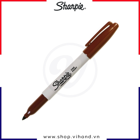 Bút lông dầu vẽ trên nhiều chất liệu Sharpie Fine Point 0.9mm - Brown (Màu nâu)