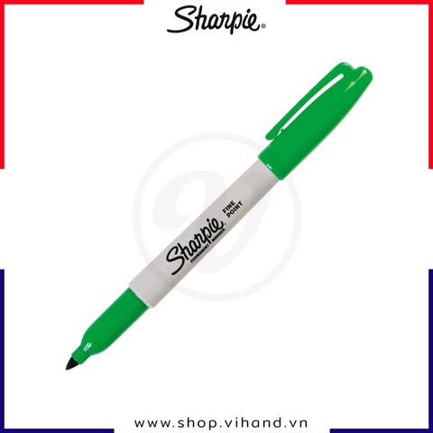 Bút lông dầu vẽ trên nhiều chất liệu Sharpie Fine Point 0.9mm - Green (Màu Xanh lá)