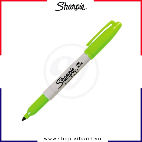Bút lông dầu vẽ trên nhiều chất liệu Sharpie Fine Point 0.9mm - Lime Green (Xanh lá mạ)