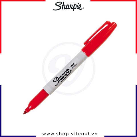 Bút lông dầu vẽ trên nhiều chất liệu Sharpie Fine Point 0.9mm - Red (Màu Đỏ)