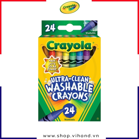 Bộ bút sáp màu, có thể rửa được Crayola Ultra-Clean Washable Crayons - 24 Màu