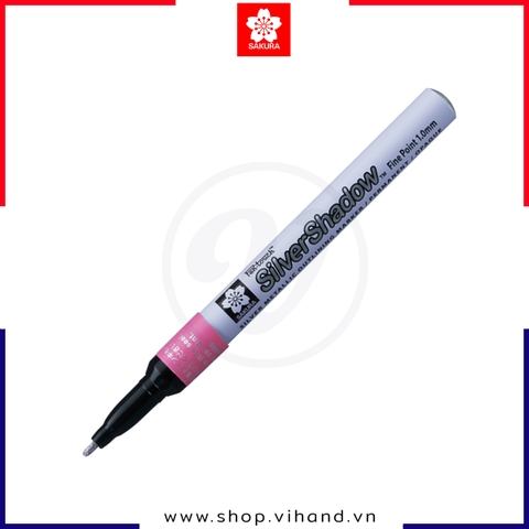 Bút sơn dầu bạc ánh kim Sakura Pentouch Silver Shadow 1.0mm XPMK-SS#20 - Viền Hồng (Pink)
