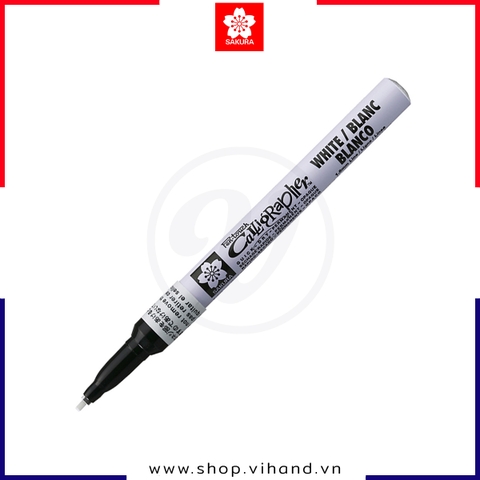 Bút vẽ thư pháp Sakura Pentouch Calligrapher Fine 1.8mm XPSK-C#50 – Màu Trắng (White)