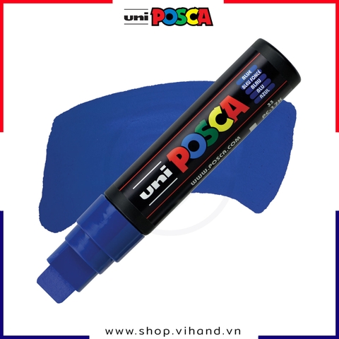 Bút sơn vẽ đa chất liệu Uni Posca Paint Marker PC-17K Chisel - Blue (Xanh dương)