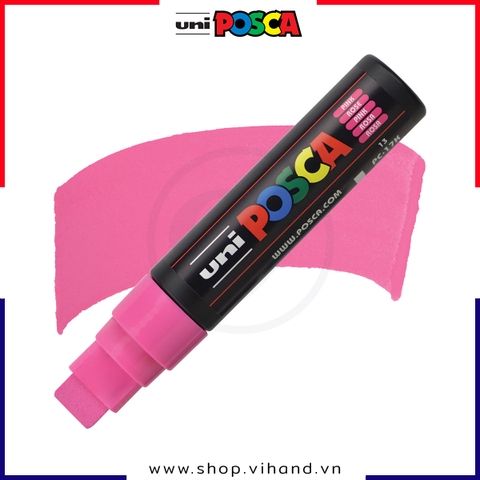 Bút sơn vẽ đa chất liệu Uni Posca Paint Marker PC-17K Chisel - Pink (Hồng)
