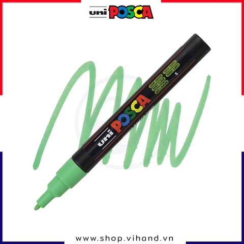 Bút sơn vẽ đa chất liệu Uni Posca Paint Marker PC-3M Fine - Light Green