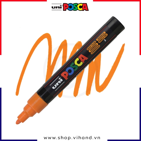 Bút sơn vẽ đa chất liệu Uni Posca Paint Marker PC-5M Medium - Bright Yellow