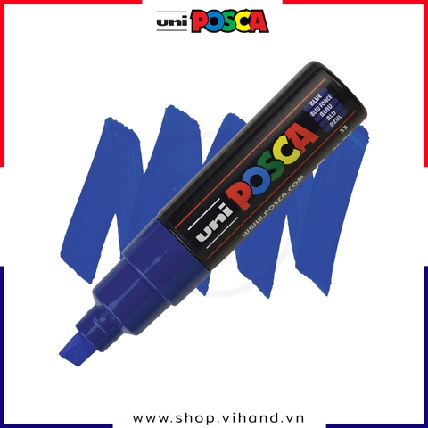 Bút sơn vẽ đa chất liệu Uni Posca Paint Marker PC-8K Bold - Blue (Xanh dương)