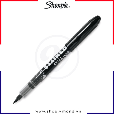 Bút vẽ vải giặt không phai màu, ngòi cọ Sharpie Stained - Black (Màu đen)