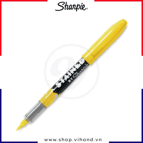 Bút vẽ vải giặt không phai màu, ngòi cọ Sharpie Stained - Yellow (Màu vàng)