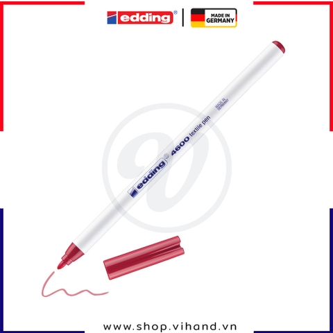 Bút vẽ vải không phai Edding 4600 Textile Marker - Carmine Red