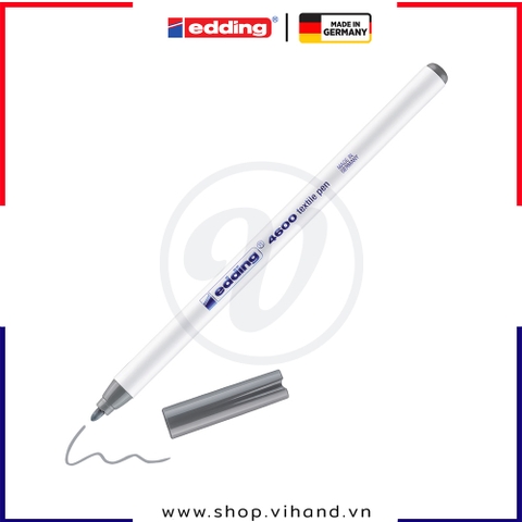 Bút vẽ vải không phai Edding 4600 Textile Marker - Grey