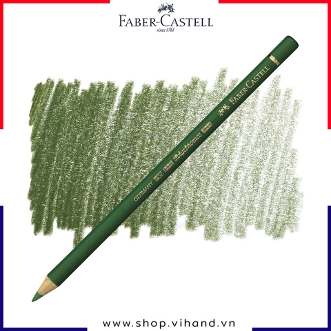 Chì màu cây lẻ Faber-Castell Polychromos 167 - Permanent Green Olive