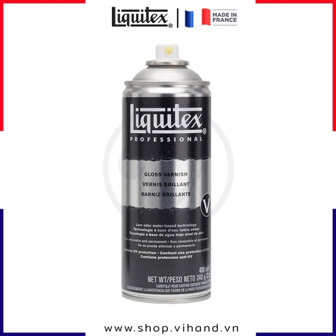Bình xịt tạo lớp phủ bảo vệ màu Liquitex Professional Gloss Varnish Spray (Bóng) - 400ml (14Oz)